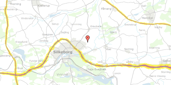 Trafikstøjkort på Gøteborgvej 17, 8600 Silkeborg