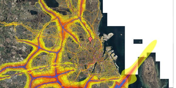 Trafikstøjkort på Tagensvej 129, 3. 43, 2200 København N