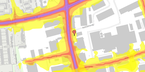 Trafikstøjkort på Roholmsvej 8, 2620 Albertslund