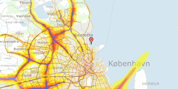 Trafikstøjkort på Tuborg Havnevej 18, 5. , 2900 Hellerup