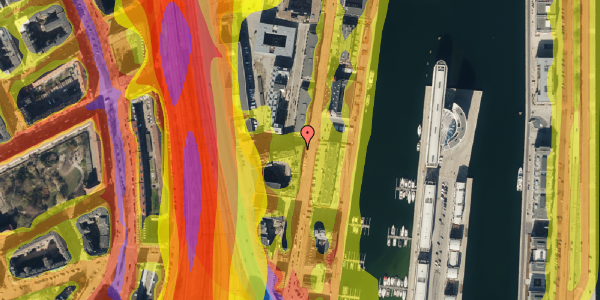 Trafikstøjkort på Amerika Plads 1, 3. , 2100 København Ø