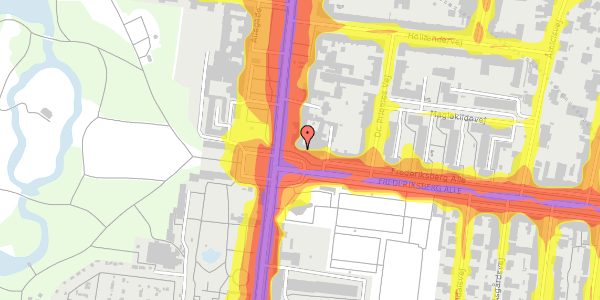 Trafikstøjkort på Frederiksberg Alle 104, st. , 1820 Frederiksberg C