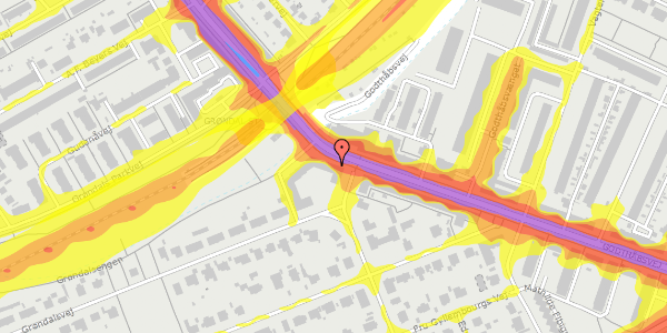 Trafikstøjkort på Godthåbsvej 131, 2000 Frederiksberg