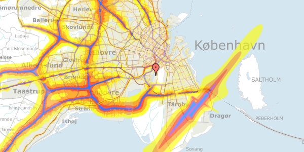 Trafikstøjkort på Cylindervej 13, 2. mf, 2450 København SV