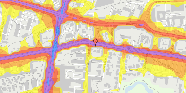 Trafikstøjkort på Smallegade 45, st. , 2000 Frederiksberg