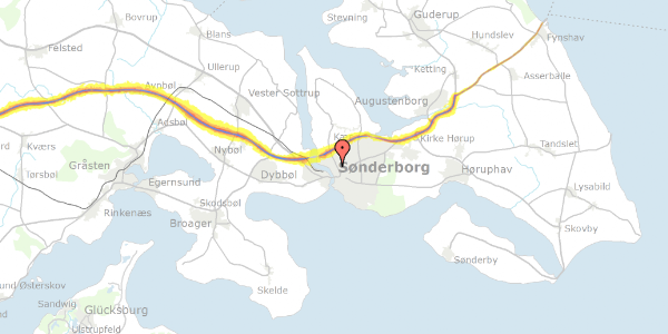 Trafikstøjkort på Sydvang 1C, k2. , 6400 Sønderborg