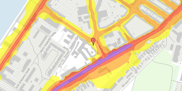 Trafikstøjkort på Kigkurren 8B, 2. tv, 2300 København S