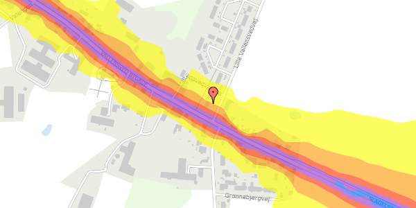 Trafikstøjkort på Vallensvedvænge 3, 4700 Næstved