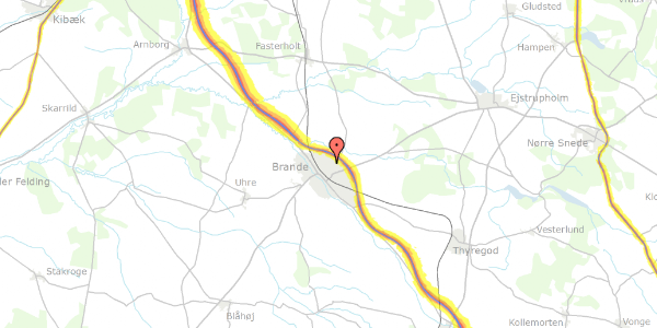 Trafikstøjkort på Tingskoven 58, 7330 Brande