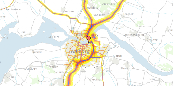 Trafikstøjkort på Stuhrs Brygge 19, 4. mf, 9000 Aalborg