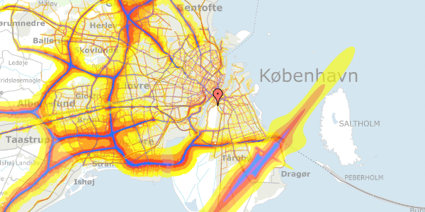 Trafikstøjkort på Kigkurren 8G, 4. th, 2300 København S