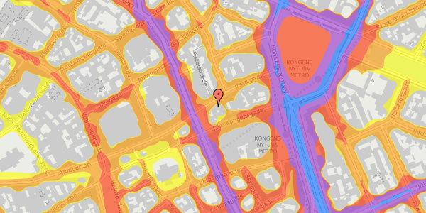 Trafikstøjkort på Østergade 19, 3. th, 1100 København K