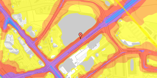 Trafikstøjkort på Klampenborgvej 232, 2. 14, 2800 Kongens Lyngby