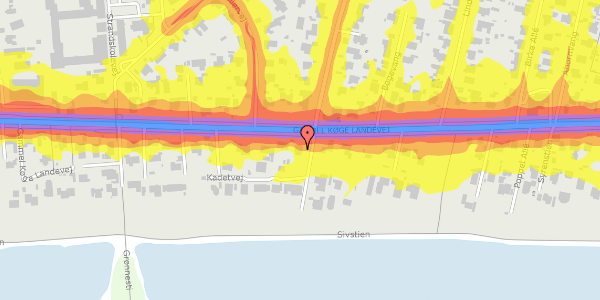 Trafikstøjkort på Brøndbyvester Strandvej 3, 2. , 2660 Brøndby Strand