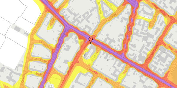 Trafikstøjkort på Nørrebrogade 45B, st. , 2200 København N