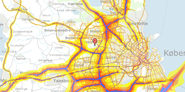 Trafikstøjkort på Vængedalen 825, 2600 Glostrup