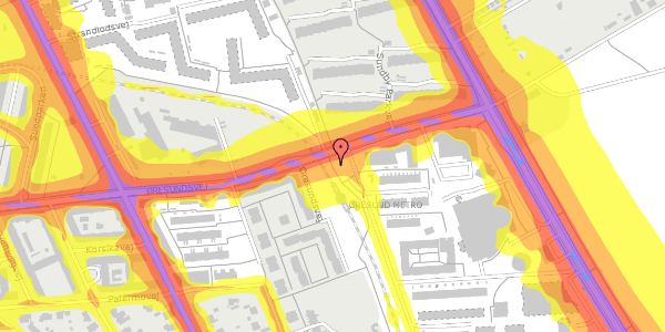 Trafikstøjkort på Øresundsvej 146, 2300 København S