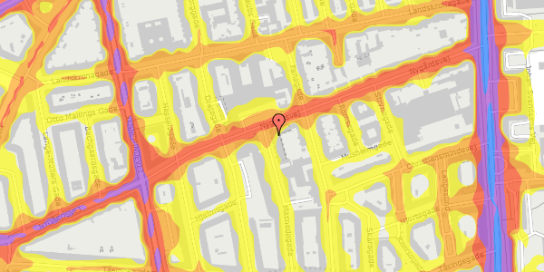 Trafikstøjkort på Masnedøgade 32, 1. tv, 2100 København Ø