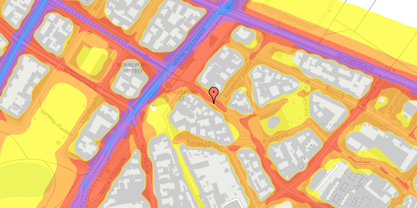 Trafikstøjkort på Frederiksborggade 5, 1360 København K