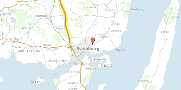 Trafikstøjkort på Nyborgvej 251, 5700 Svendborg