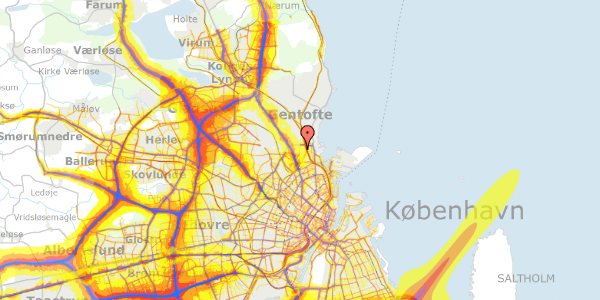 Trafikstøjkort på Rymarksvej 23, 2. 3, 2900 Hellerup