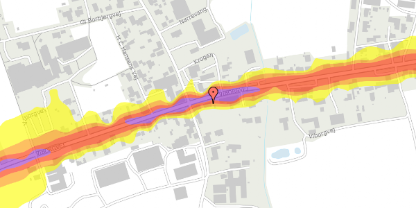 Trafikstøjkort på Viborgvej 232, 7500 Holstebro