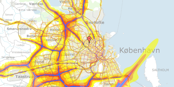 Trafikstøjkort på Brofogedvej 8, 2400 København NV