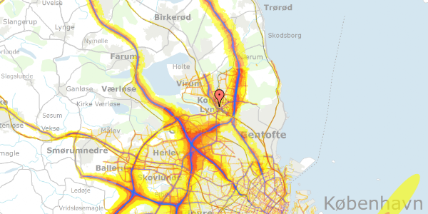 Trafikstøjkort på Mortonsvej 18, st. tv, 2800 Kongens Lyngby