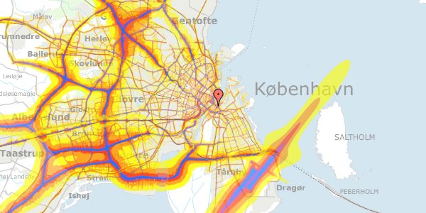 Trafikstøjkort på Nicolai Eigtveds Gade 20, 1402 København K