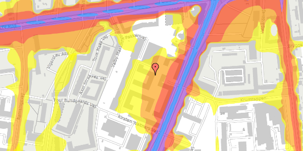 Trafikstøjkort på Montagehalsvej 26, 4. th, 2500 Valby