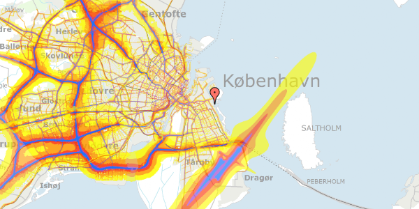 Trafikstøjkort på Ved Amagerbanen 25B, st. tv, 2300 København S