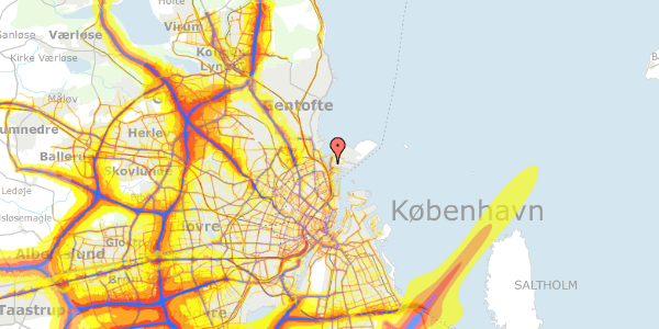 Trafikstøjkort på Sundkrogen 4, 2. , 2100 København Ø