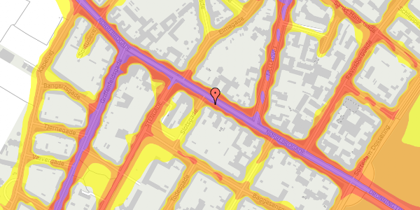 Trafikstøjkort på Nørrebrogade 41, 5. 5, 2200 København N