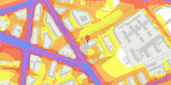 Trafikstøjkort på Uplandsgade 6A, 4. 408, 2300 København S