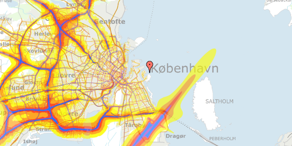 Trafikstøjkort på O-Vej 15, 2300 København S