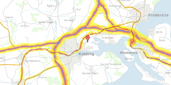 Trafikstøjkort på Kildedyb 1, 6000 Kolding