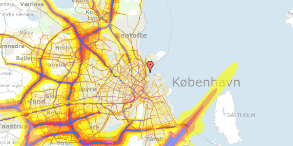 Trafikstøjkort på Amerika Plads 8A, st. , 2100 København Ø