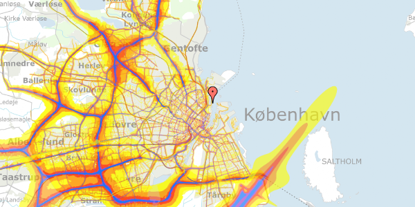 Trafikstøjkort på Pakhusvej 4, 4. tv, 2100 København Ø