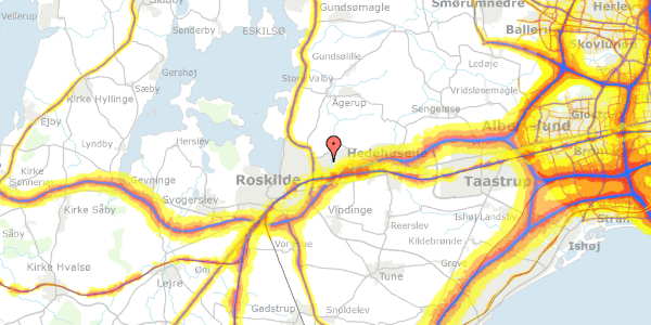 Trafikstøjkort på Joensuuvej 12, 1. tv, 4000 Roskilde