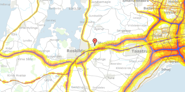 Trafikstøjkort på Joensuuvej 18, 4000 Roskilde