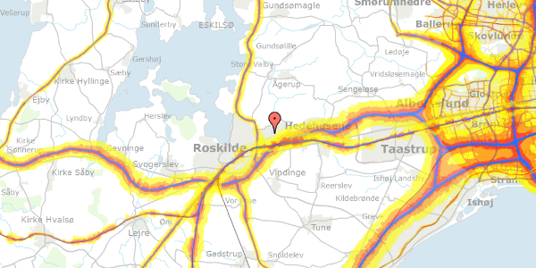 Trafikstøjkort på Joensuuvej 26, 4000 Roskilde