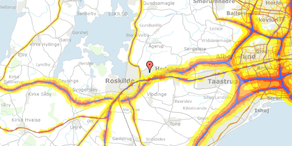 Trafikstøjkort på Joensuuvej 62, 4000 Roskilde