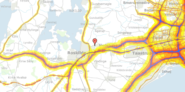 Trafikstøjkort på Tønsbergvej 17, 4000 Roskilde