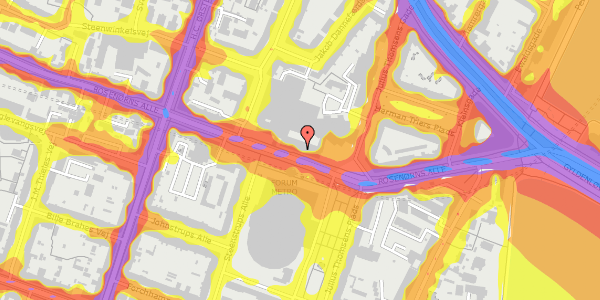 Trafikstøjkort på Rosenørns Alle 20, 1970 Frederiksberg C