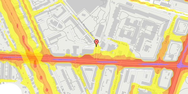 Trafikstøjkort på Dirch Passers Allé 1B, 1. , 2000 Frederiksberg