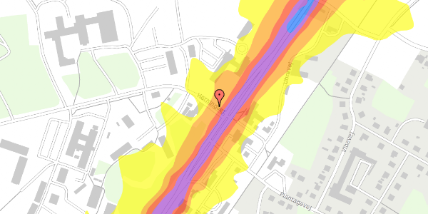 Trafikstøjkort på Herningvej 30, st. , 7470 Karup J