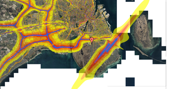 Trafikstøjkort på Robert Jacobsens Vej 60, 5. 2, 2300 København S