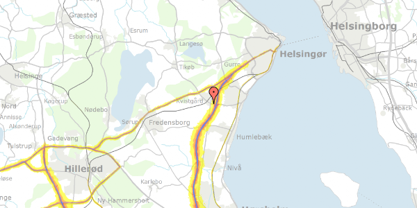 Trafikstøjkort på Lergravsvej 3H, 3490 Kvistgård