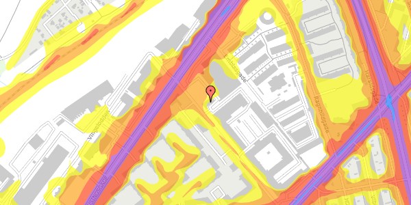 Trafikstøjkort på Vermundsgade 40C, 2100 København Ø