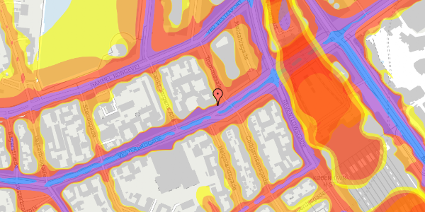 Trafikstøjkort på Vesterbrogade 10, 2. , 1620 København V